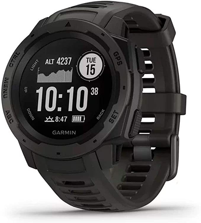 Amazon.com: Garmin 010-02064-00 Instinct, Rugged Outdoor Watch with GPS,  Features Glonass and Galileo, Heart Rate Monitoring and 3-Axis Compass,  Graphite : Electronics